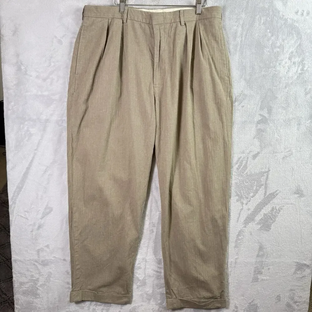 Vintage Polo Ralph Lauren Men's Chino Pants Size‎ 38/30 Tan Dress Pants Cotton